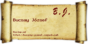Bucsay József névjegykártya
