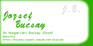 jozsef bucsay business card